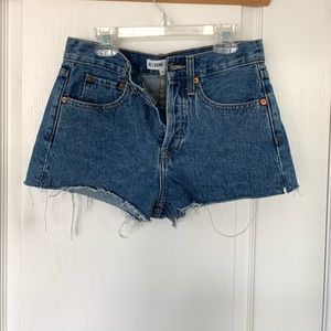Re/Done high waisted denim shorts